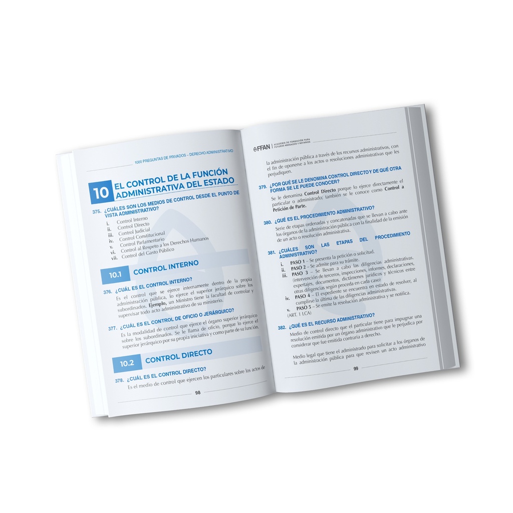 LIBRO 1000 PREGUNTAS DE PRIVADO DERECHO ADMINISTRATIVO (TERCERA EDICION)