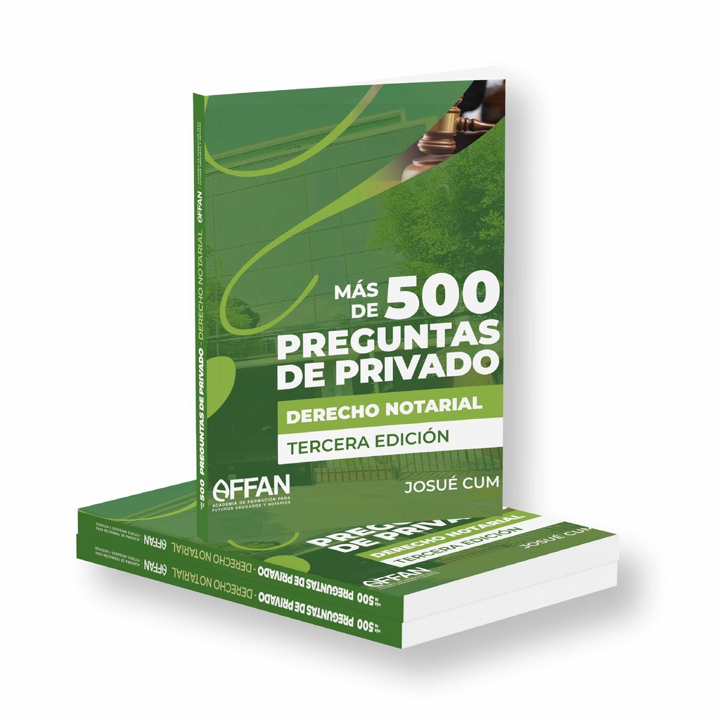 ​​​LIBRO 500 PREGUNTAS DERECHO NOTARIAL (TERCERA EDICIÓN)